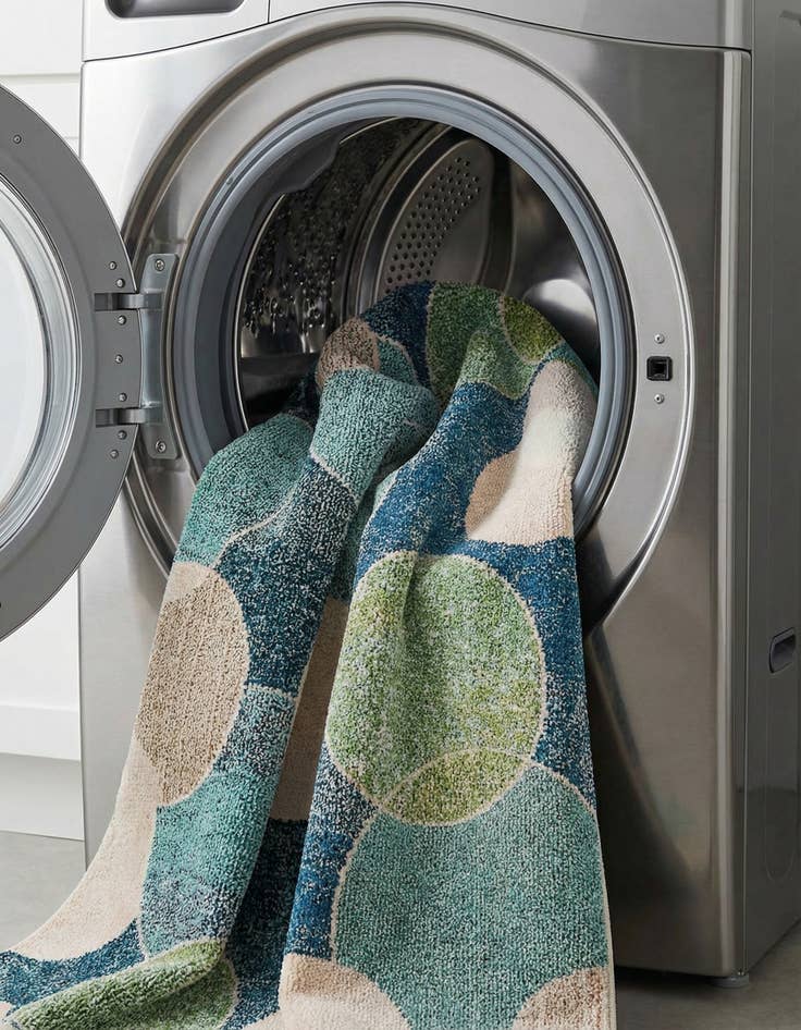 Detail image of 4' x 6'  Washable Spectrum Rug