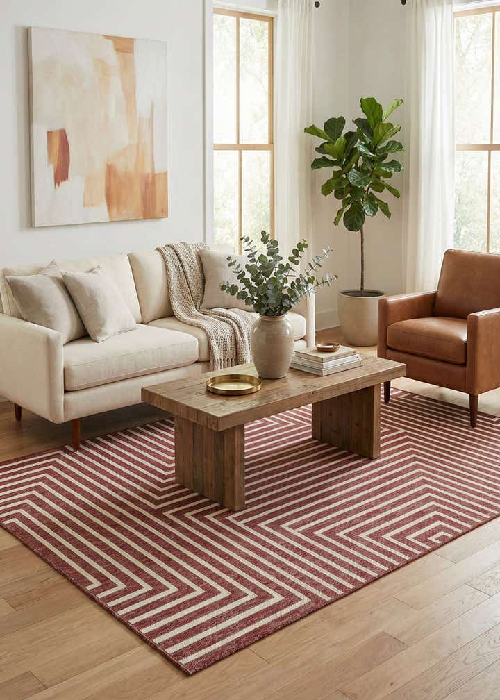 5' 3 x 8' Easy-Clean Modern Indoor / Outdoor Rug