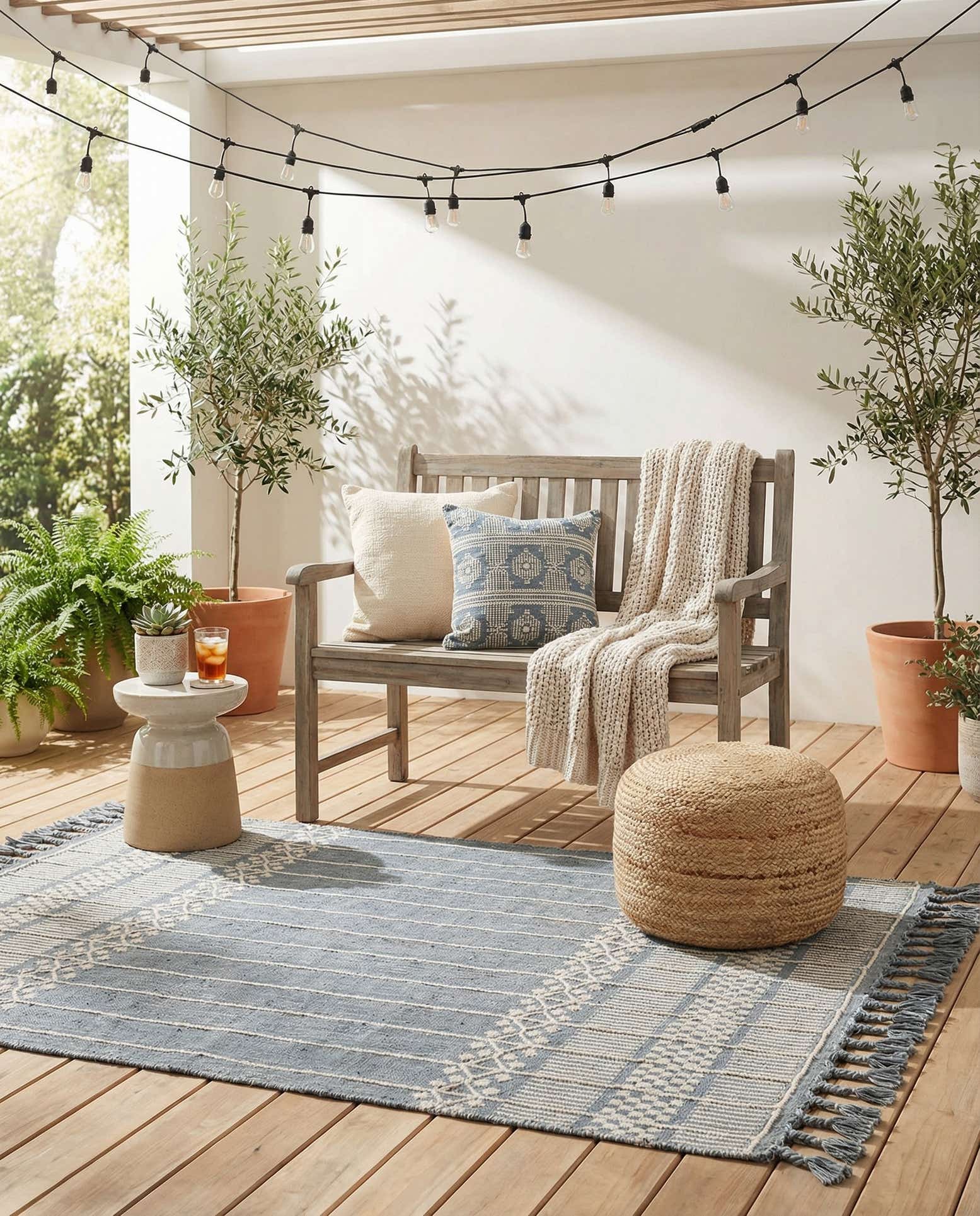 4' 1 x 6' 1 Easy-Clean Eco Bohemian Indoor / Outdoor Rug