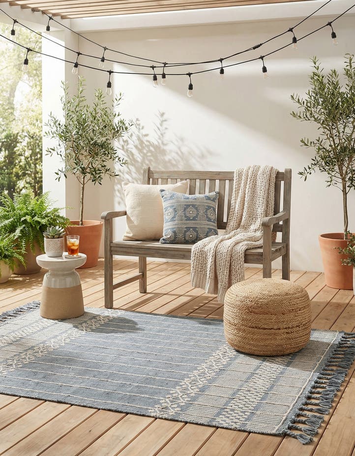4' 1 x 6' 1 Easy-Clean Eco Bohemian Indoor / O...