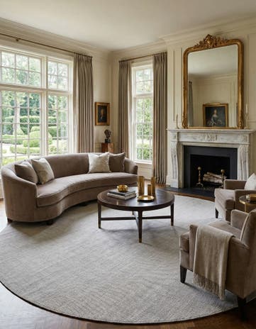 12' x 12' Hand Woven Jill Zarin English Manor Wool Round Rug