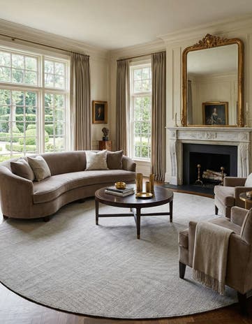 12' x 12' Hand Woven Jill Zarin English Manor Wool Round Rug