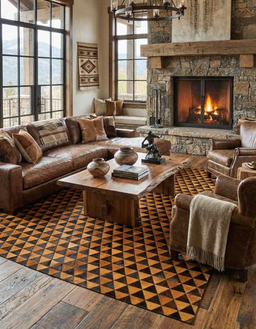 7' 11 x 10' 1 Cowhide Stocks Rug