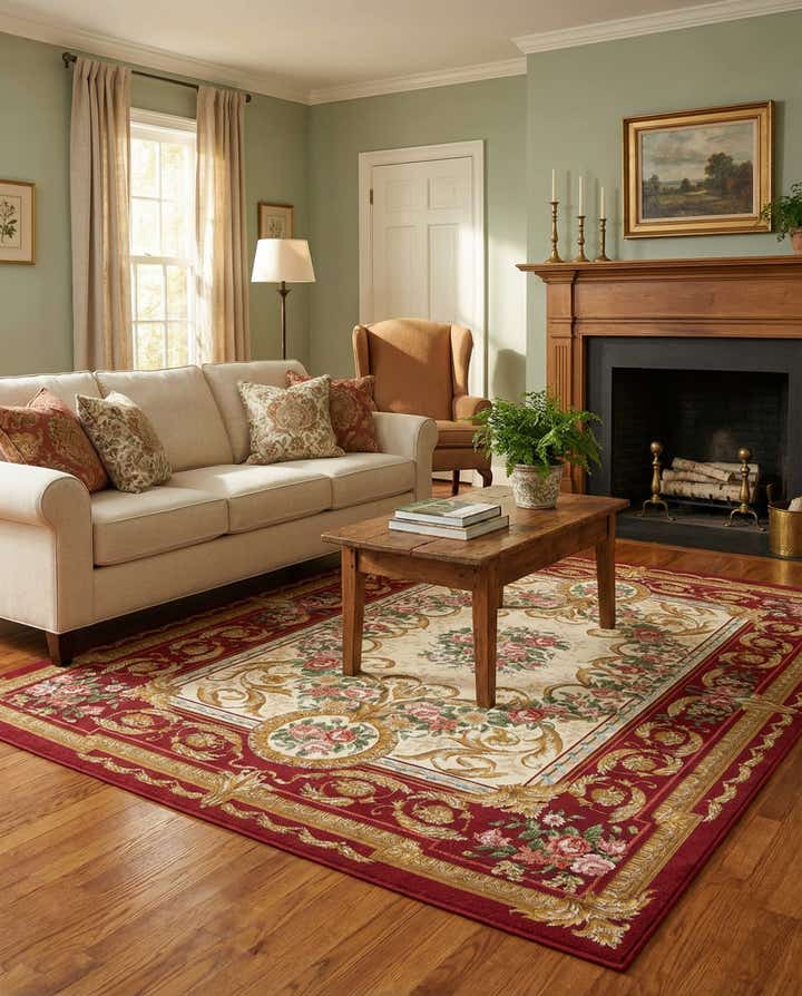 5' x 8' Easy-Clean Traditional Indoor / Outdoor Rug