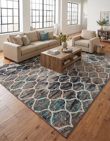 10' x 16' 5 Lattice Frieze Rug