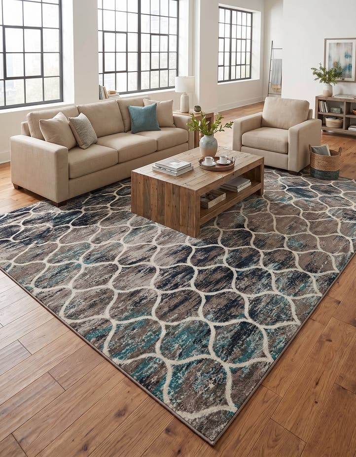 10' x 16' 5 Lattice Frieze Rug