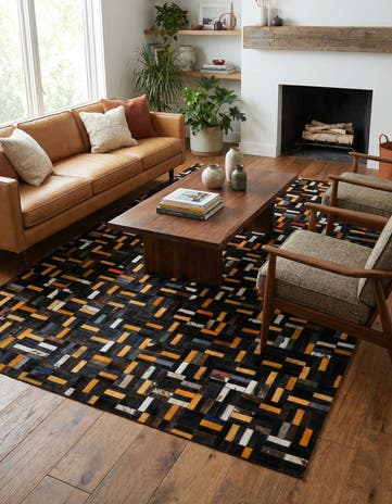 5' 2 x 8' Cowhide - Patchwork Rug