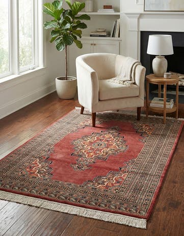 4' 4 x 5' 11 Hand Knotted Bokhara Oriental Rug