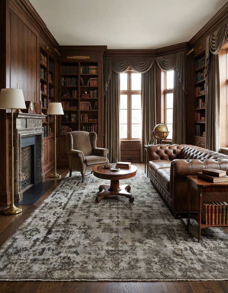 Detail image of 7' 9 x 11' 11 Vintage Royal Wool Rug