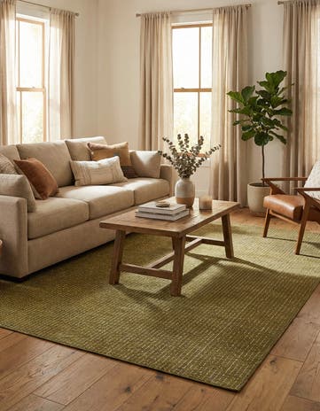 Olive Green Aakaar Rug