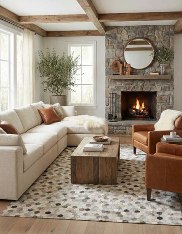 5' 8 x 7' 11 Cowhide Stocks Rug