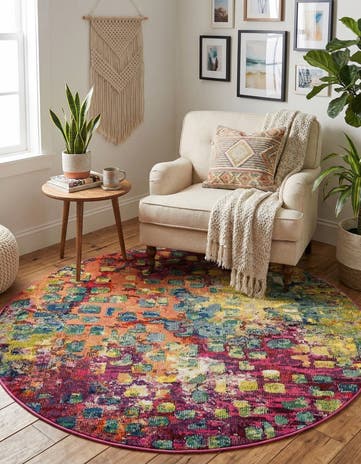 5' x 5' Washable Sevilla Round Rug