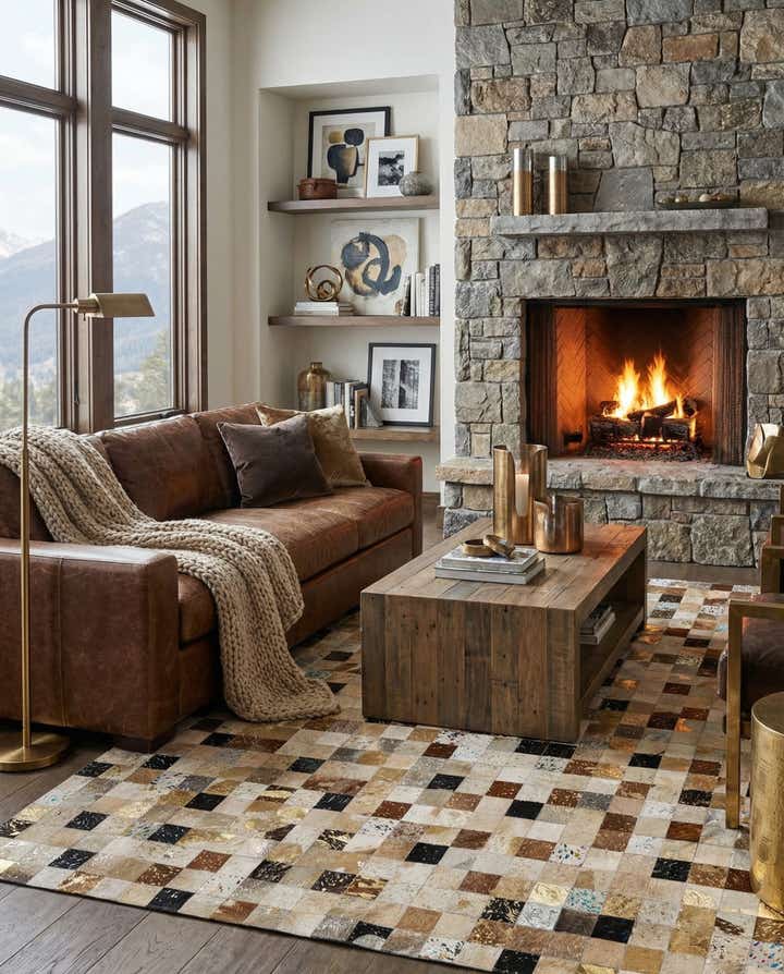 8' x 9' 10 Cowhide - Patchwork Rug