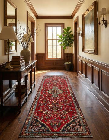 2' 6 x 9' 3 Hamedan Wool Runner Rug