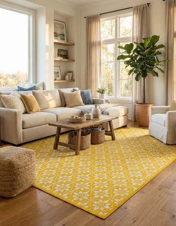 10' x 14' Easy-Clean Lattice Indoor / Outdoor Rug