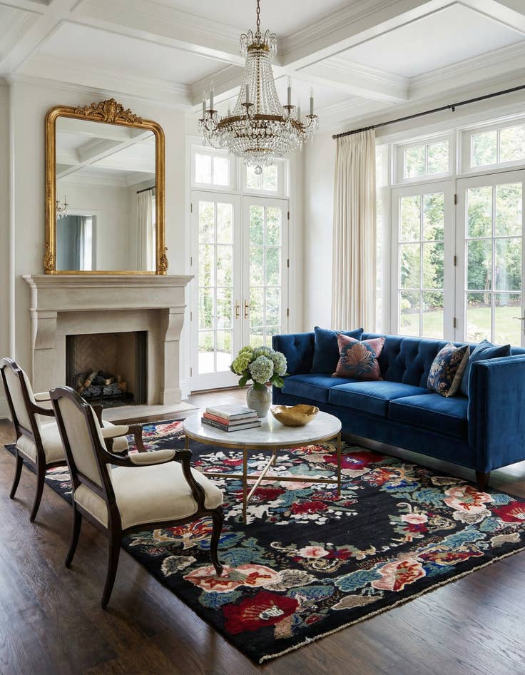 Detail image of  7' 8 x 10' 8  Hand Knotted Darya Rug