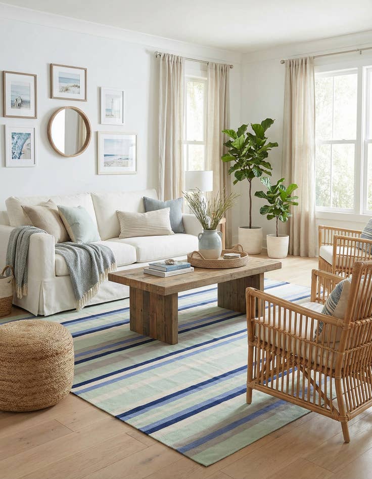 Detail image of 10' x 10'  Hand Woven Flatweave Cotton Dhurrie Square Rug