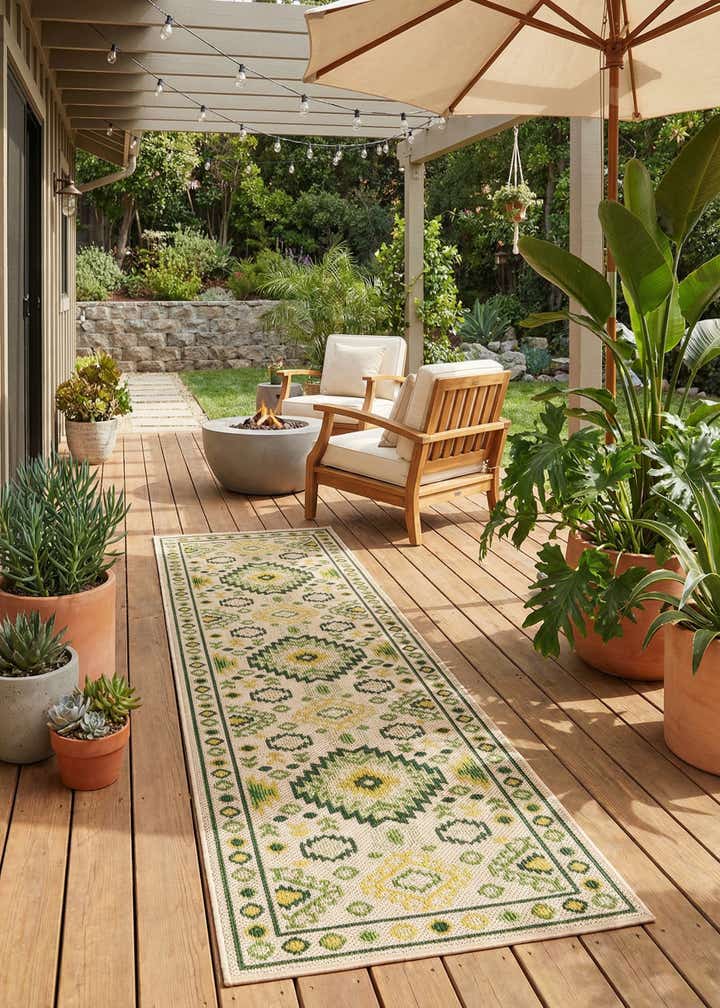 2' 7 x 10' Easy-Clean Baja Indoor / Outdoor Runner Rug
