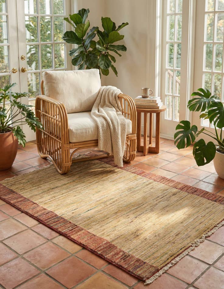 Detail image of 2' 6 x 4'  Hand Knotted Modern Ziegler Rug