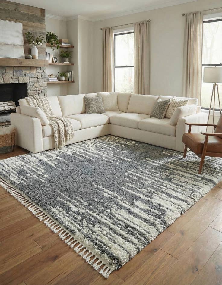 Detail image of 10' x 10' Serenity Shag Square Rug