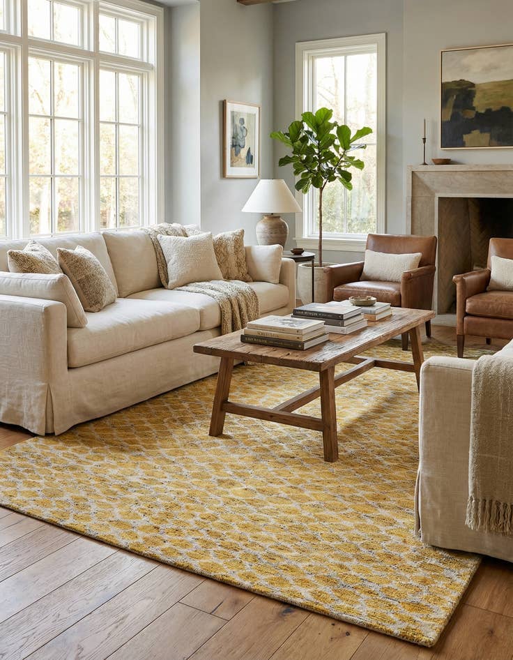 Detail image of 6' x 9' 1  Hand Knotted Moroccan Wool Rug