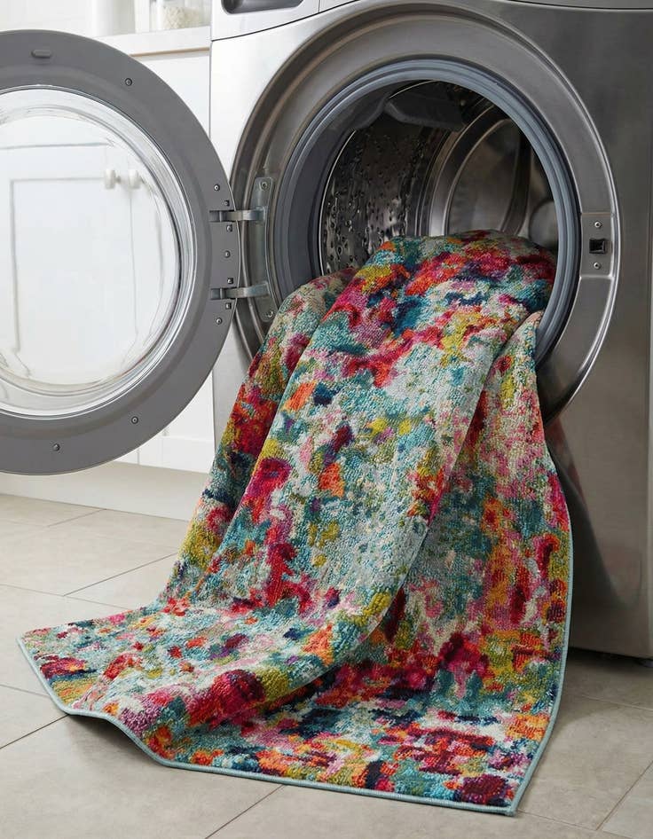 Detail image of 5' x 8'  Washable Spectrum Rug