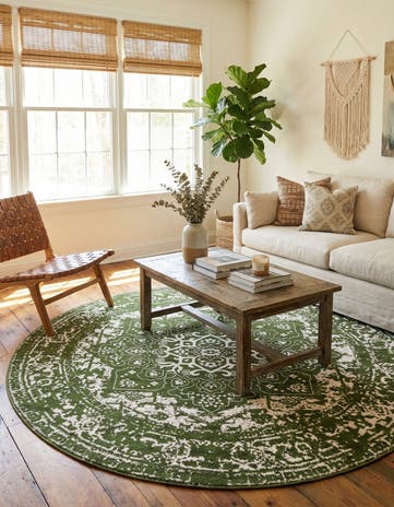 Green Arlington Round Rug