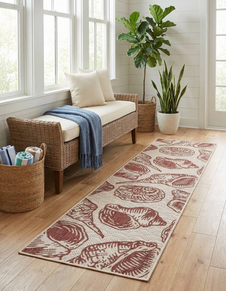 Detail image of 2' x 8'  Washable Coastal Indoor / Outdoor Runner Rug