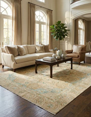 9' 3 x 12' 3 Hand Knotted Ultra Vintage Persian Wool Rug