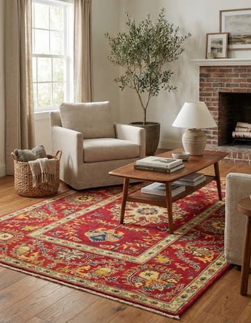 4' x 5' 10 Hand Knotted Kazak Rug
