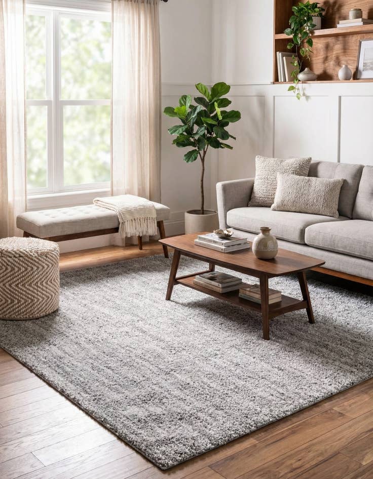 Detail image of 7' 10 x 7' 10 Jill Zarin Shaggy Chic Square Rug