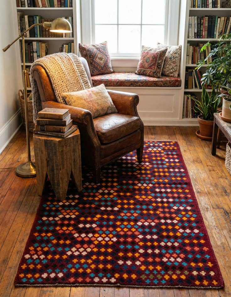 Detail image of  3' 10 x 5' 10  Hand Knotted Balouch Wool Rug