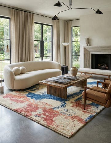 6' 9 x 9' Hand Knotted Darya Wool Rug