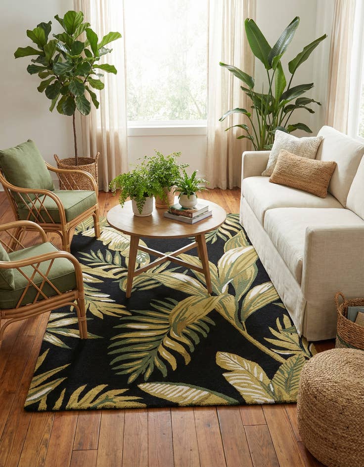 Detail image of 5' 1 x 7' 10 Agra Wool Rug