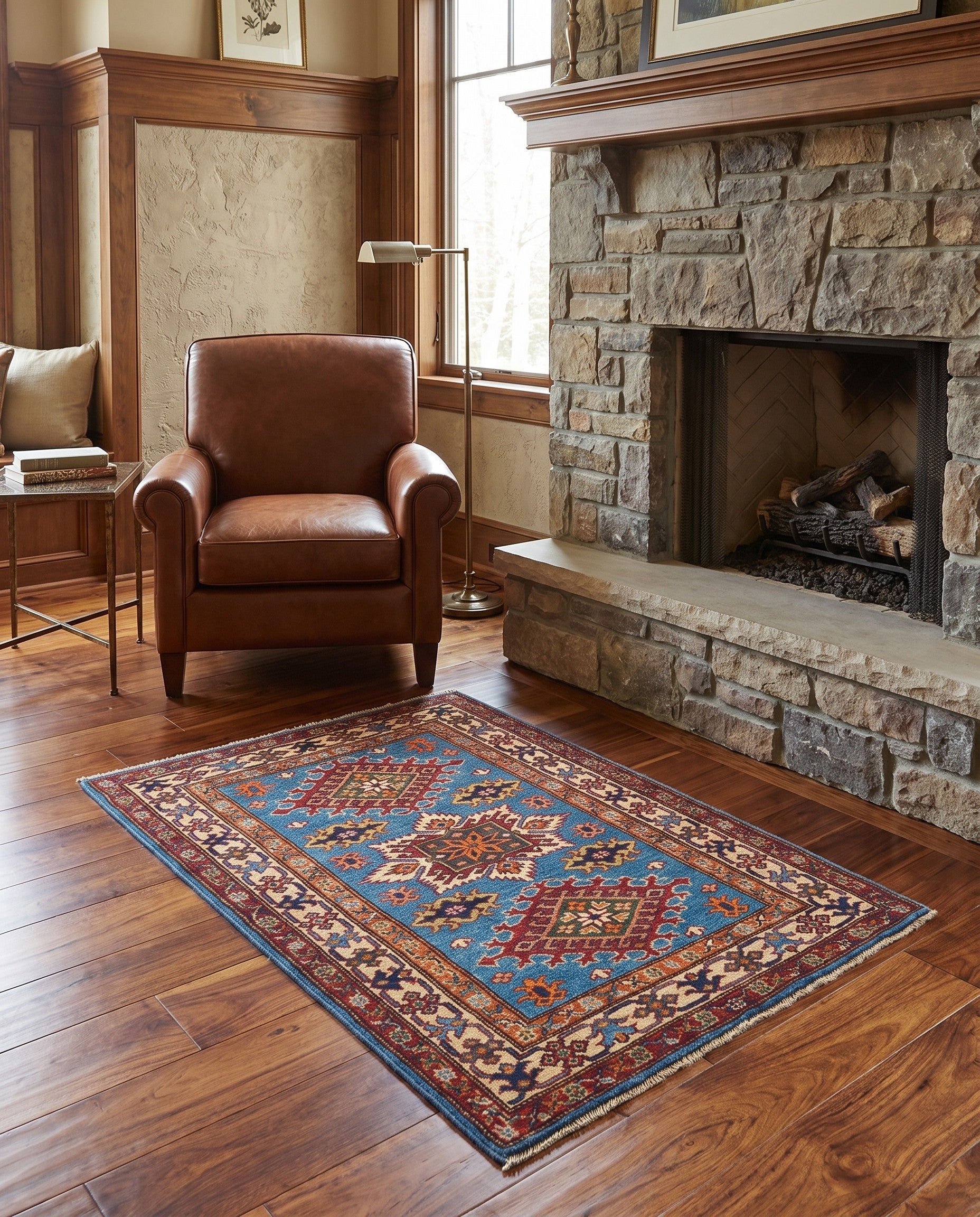 2' 10 x 4' Hand Knotted Kazak Rug