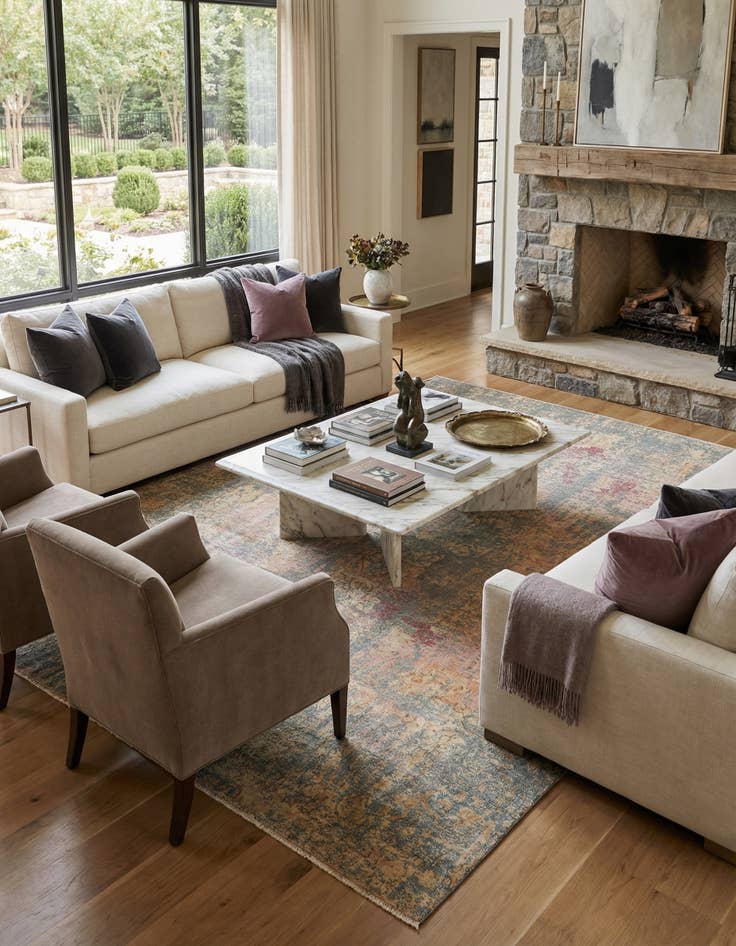 Detail image of 8' 9 x 12' 3  Hand Knotted Ultra Vintage Persian Wool Rug