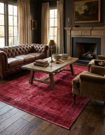 4' 4 x 7' 10 Hand Knotted Ultra Vintage Persian Wool Rug