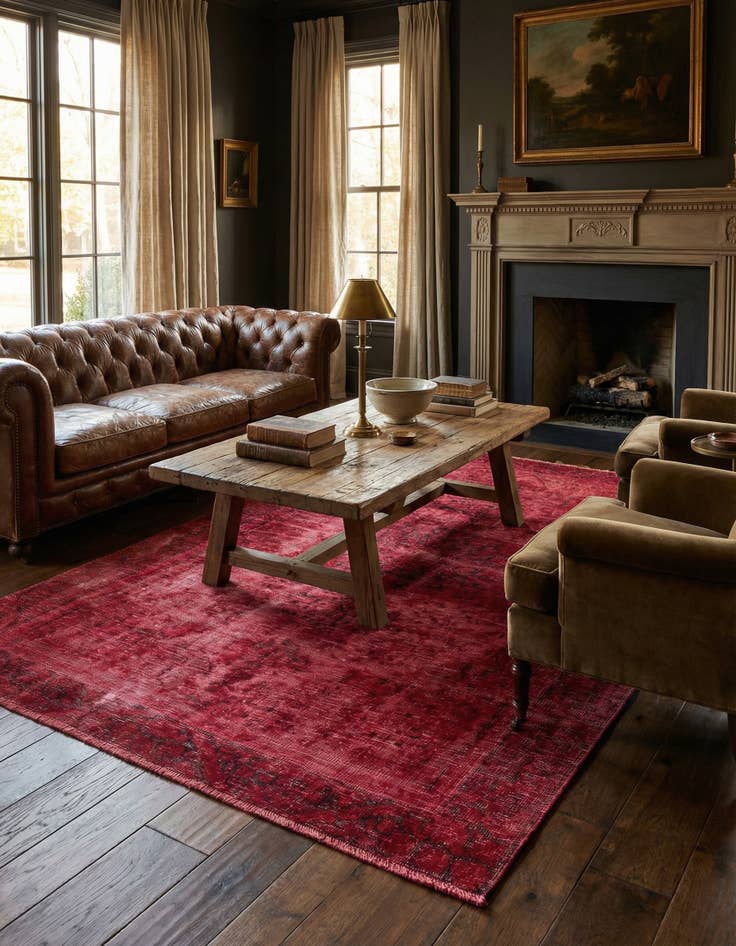 Detail image of 4' 4 x 7' 10  Hand Knotted Ultra Vintage Persian Wool Rug