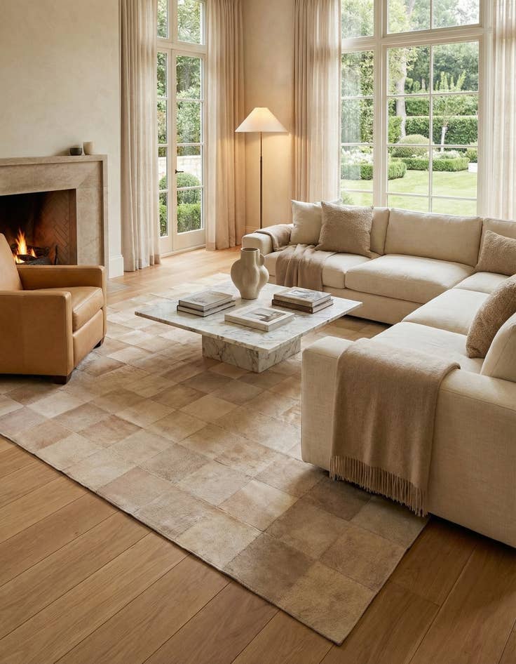 Detail image of 5' 1 x 8' Cowhide Rug