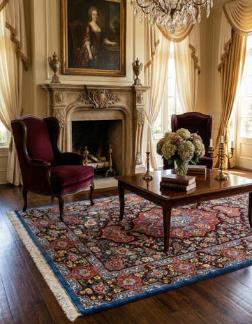 4' 4 x 6' 5 Ghom Silk Rug