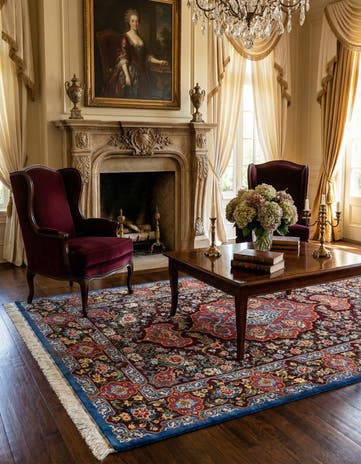 4' 4 x 6' 5 Ghom Silk Rug