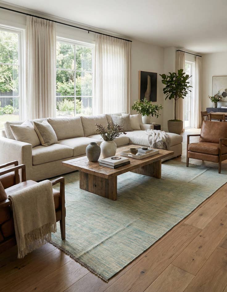 Detail image of 6' 6 x 10'  Hand Woven Kilim Modern Wool Rug