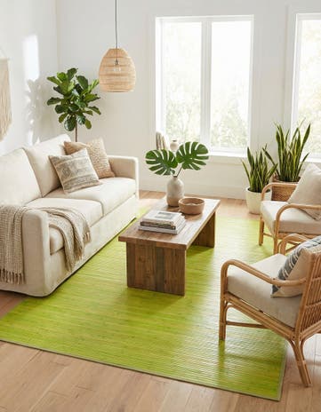 Green Bamboo Rug