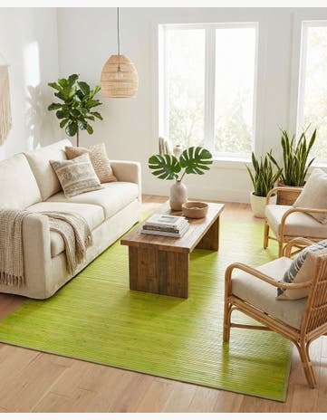 Green Bamboo Rug