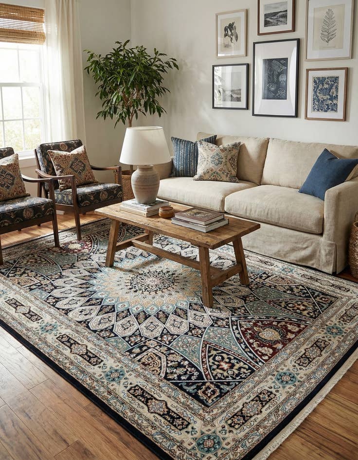 Detail image of 7' x 10' Nain Design Rug