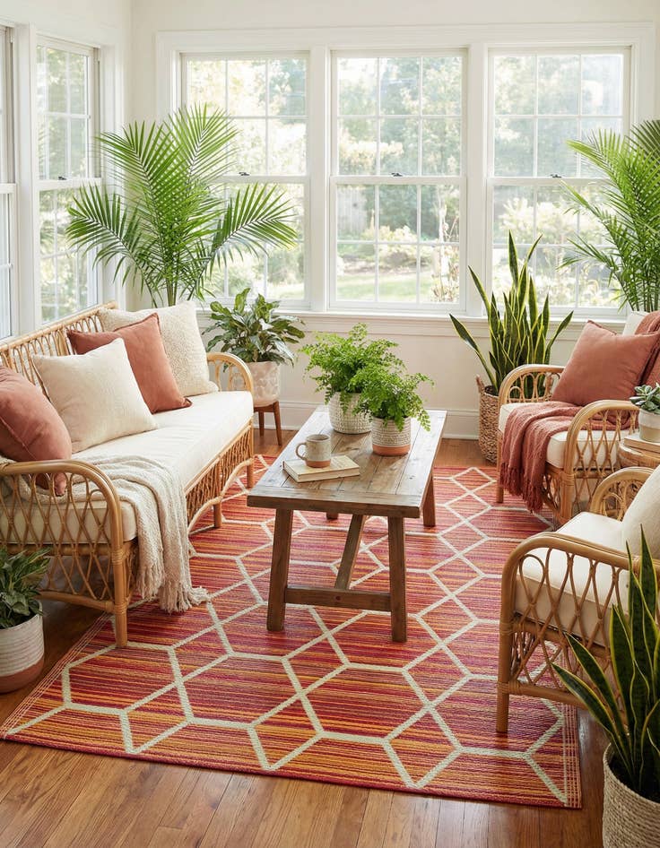 Detail image of 4' x 6' Easy-Clean Vista Breeze Indoor / Outdoor Rug