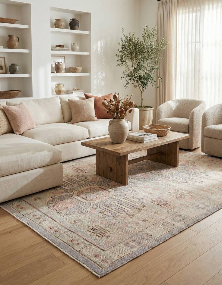 Detail image of 9' 3 x 11' 10  Hand Knotted Moroccan Wool Rug