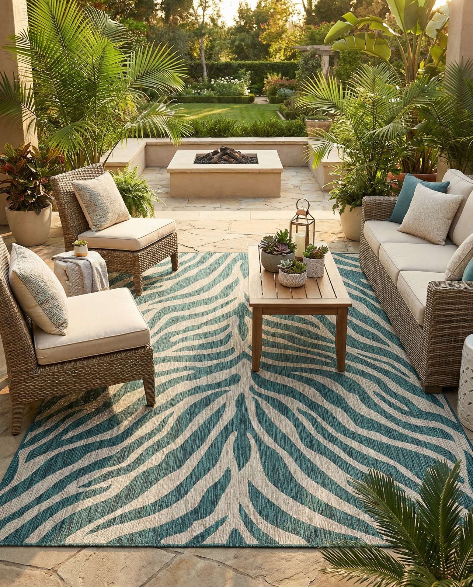 7' 10 x 11' Easy-Clean Safari Indoor / Outdoor Rug