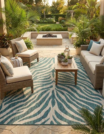 7' 10 x 11' Easy-Clean Safari Indoor / Outdoor Rug