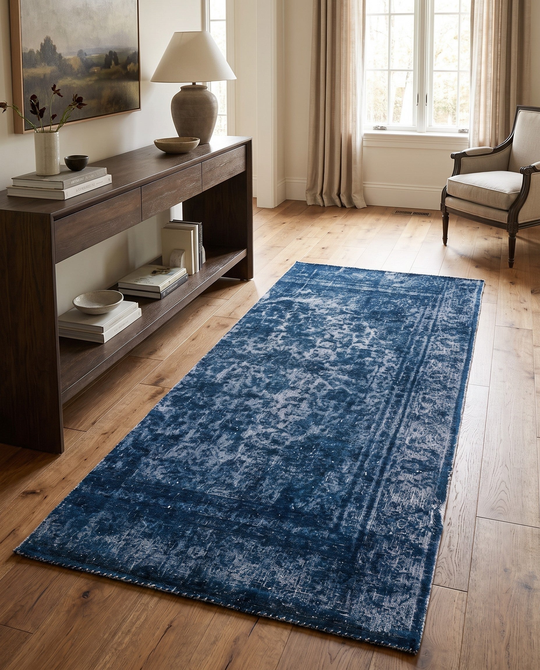 4' 6 x 8' 4 Hand Knotted Ultra Vintage Persian Wool Rug